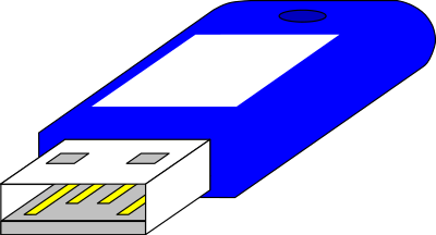 USB Key / Pen Blue Connector Side clipart