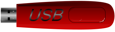 USB stick. Memoria portatil USB. clipart