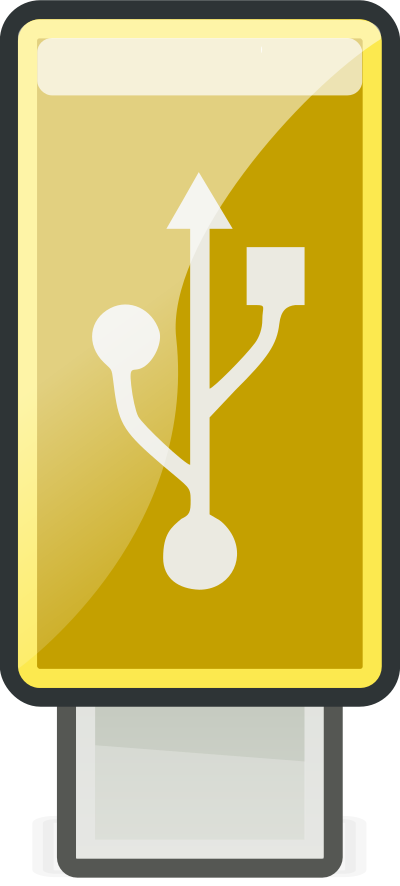 USB Yellow - Tango style clipart