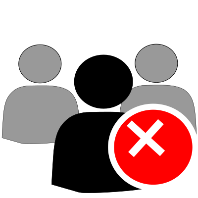 User group delete clipart