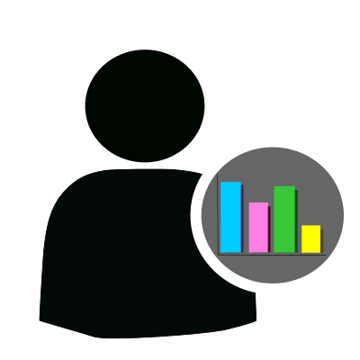 User statistics clipart