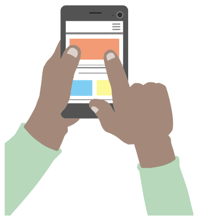 Using a Smartphone clipart