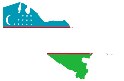 Uzbekistan Map Flag clipart