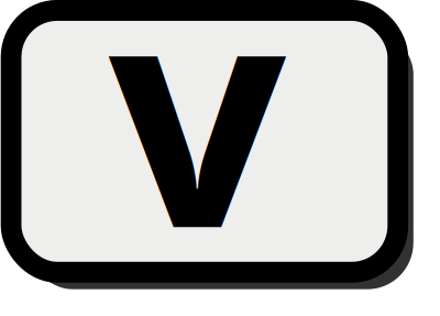 V key clipart