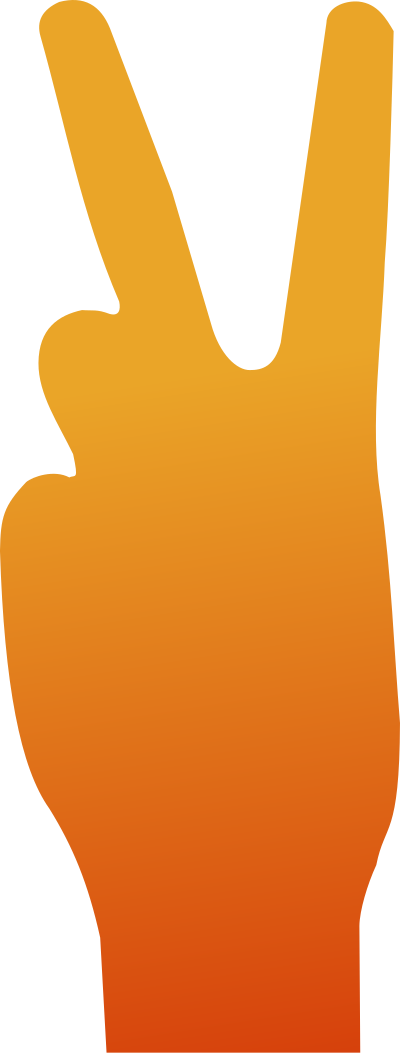 V sign clipart