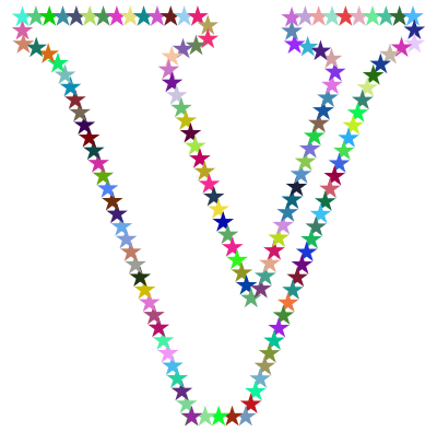 V Stars clipart