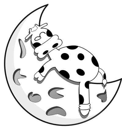 Vaca en la luna clipart
