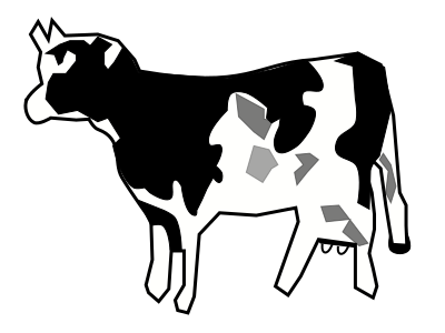 Vaca trazo clipart