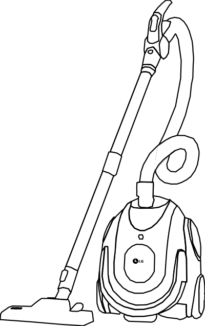 Vacuum Cleaner Line Art clipart