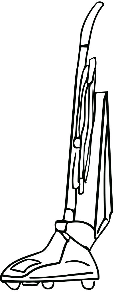 Vacuum cleaner (outline) clipart