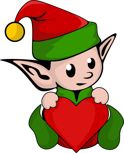 Valentine Elf clipart