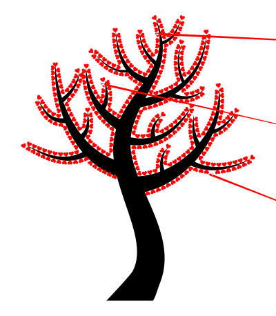 Valentine Hearts Tree clipart