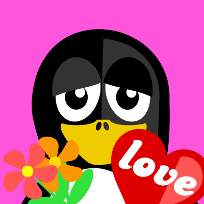 Valentine Penguin clipart