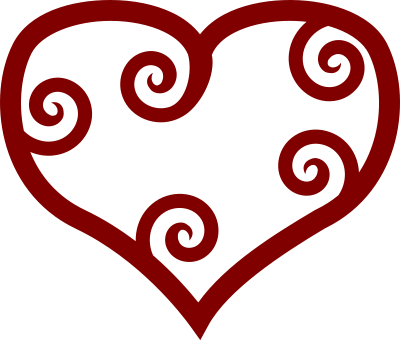 Valentine Red Maori Heart clipart