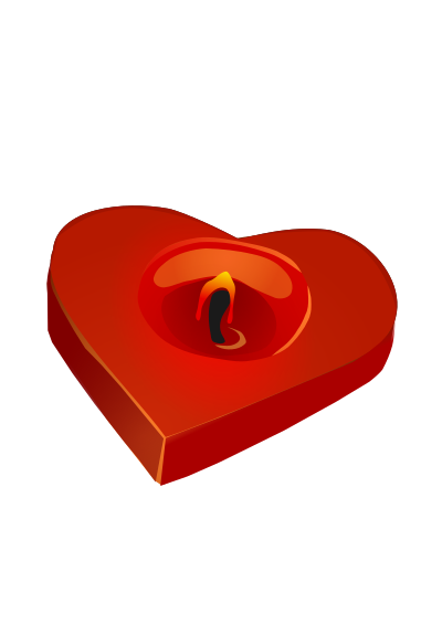 Valentine's Candle clipart