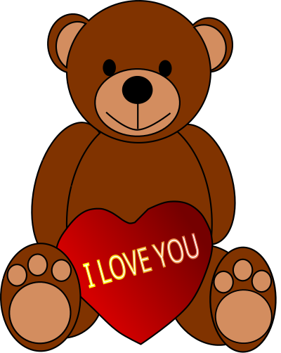 Valentine's Day Teddy Bear clipart