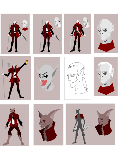 Vampire sketch clipart