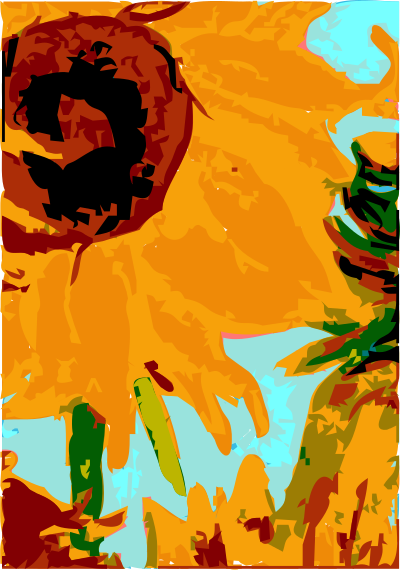 Van gogh's sun flower en 01 clipart