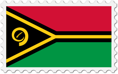 Vanuatu flag stamp clipart