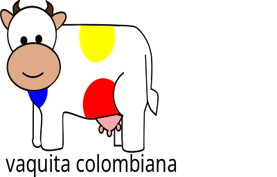 Vaquita colombiana clipart