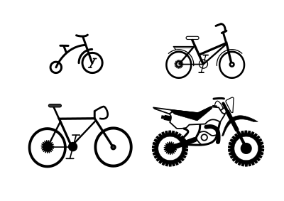 Various Bikes clipart