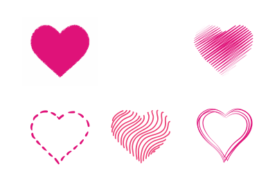 Various Hearts Set clipart