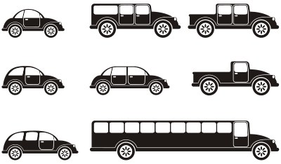 Various Luxury Cars clipart