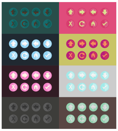Various Oversized Buttons for Touch clipart