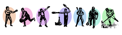Various Vintage Sports - Colour Remix clipart