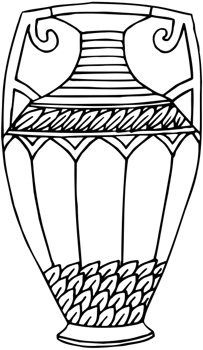 Vase 15 line drawing clipart