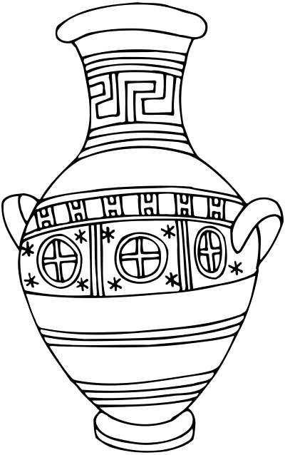 Vase 41 line drawing clipart