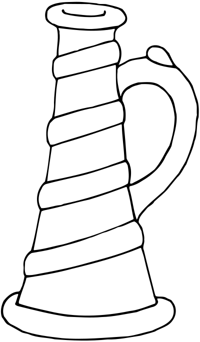 Vase 43 line drawing clipart