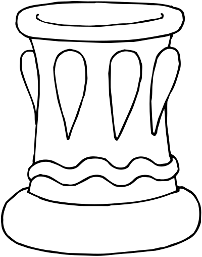 Vase 44 line drawing clipart