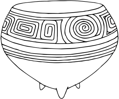 Vase 46 line drawing clipart