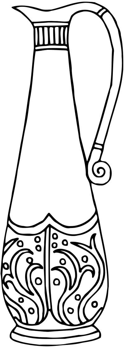 Vase 51 line drawing clipart