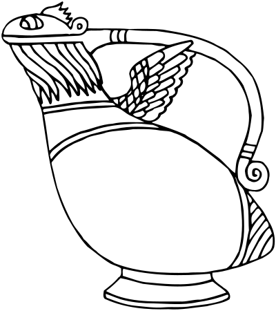 Vase 53 line drawing clipart