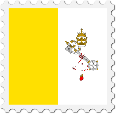 Vatican City flag stamp clipart