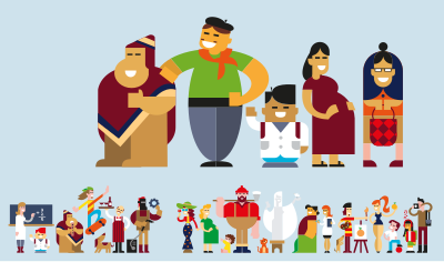 Vector gente de argentina clipart