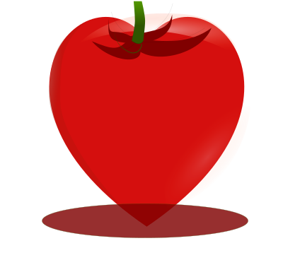 Vector Heart Tomato clipart