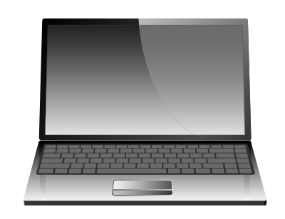 Vector laptop or notebook clipart