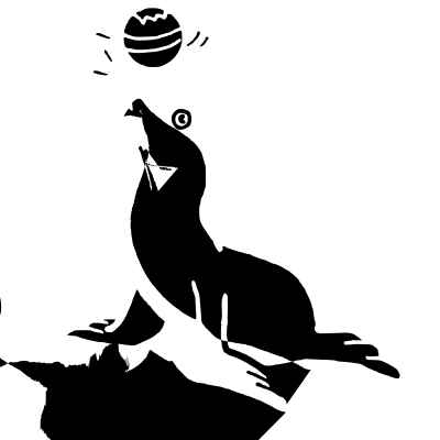 Vectorized seal clipart
