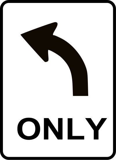 Veer Left Only clipart