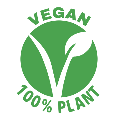 Vegan 100% plant based light green clipart