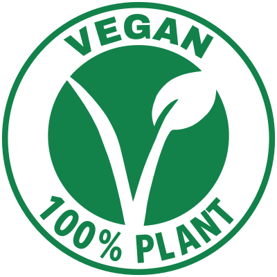 Vegan 100% plant based round border clipart