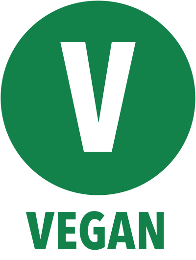 Vegan V icon in green clipart