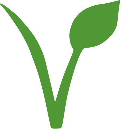 Vegan v in light green clipart