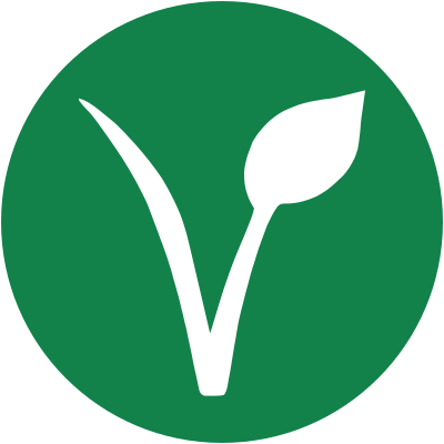 Vegan v round plant seed green with circle clipart
