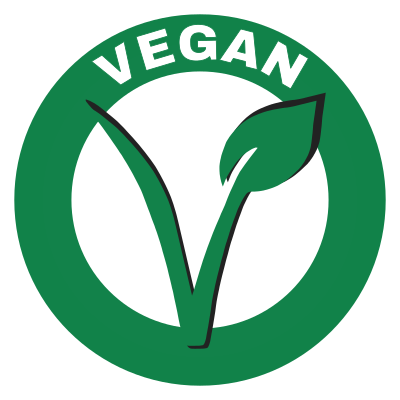Vegan v text frame around green leaf clipart