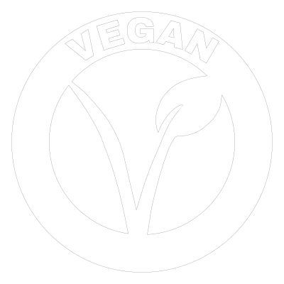 Vegan v white text frame with transparency clipart