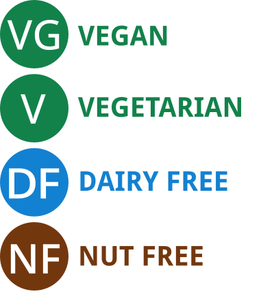 Vegan vegetarian allergen menu choices clipart